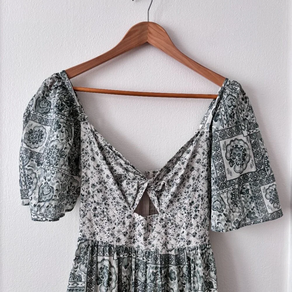 Abercrombie & Fitch Twist Front Tiered Maxi Dress